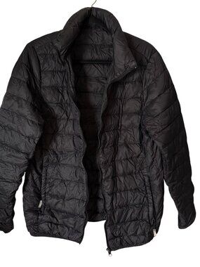 Packable Black Down Jacket MenS MediumLightweight Nylon & Down Warm Outerwear